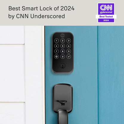 Yale Security Assure Lock 2 Deadbolt, Black Suede Keyed Smart Entry Door Lock with Wi-Fi Connected Keypad for Code Entry and Remote Access, YRD410-WF1-BSP