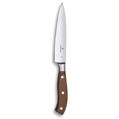 Victorinox Grand Maitre Forged Chef's Knife - Sharp Kitchen Knife for Cutting Herbs, Vegetables & Meat - Premium Kitchen Accessory - Wood Handle, 6"