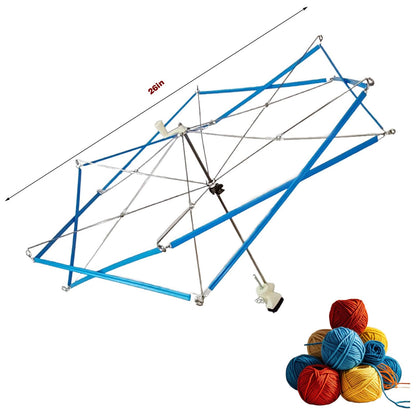 OYEUYID Metal Yarn Umbrella Skein Holder, Sturdy Adjustable Yarn Ball Winder with Metal Frame Portable Knitting Yarn Winding Bracket for Crochet & Craft Yarn Management