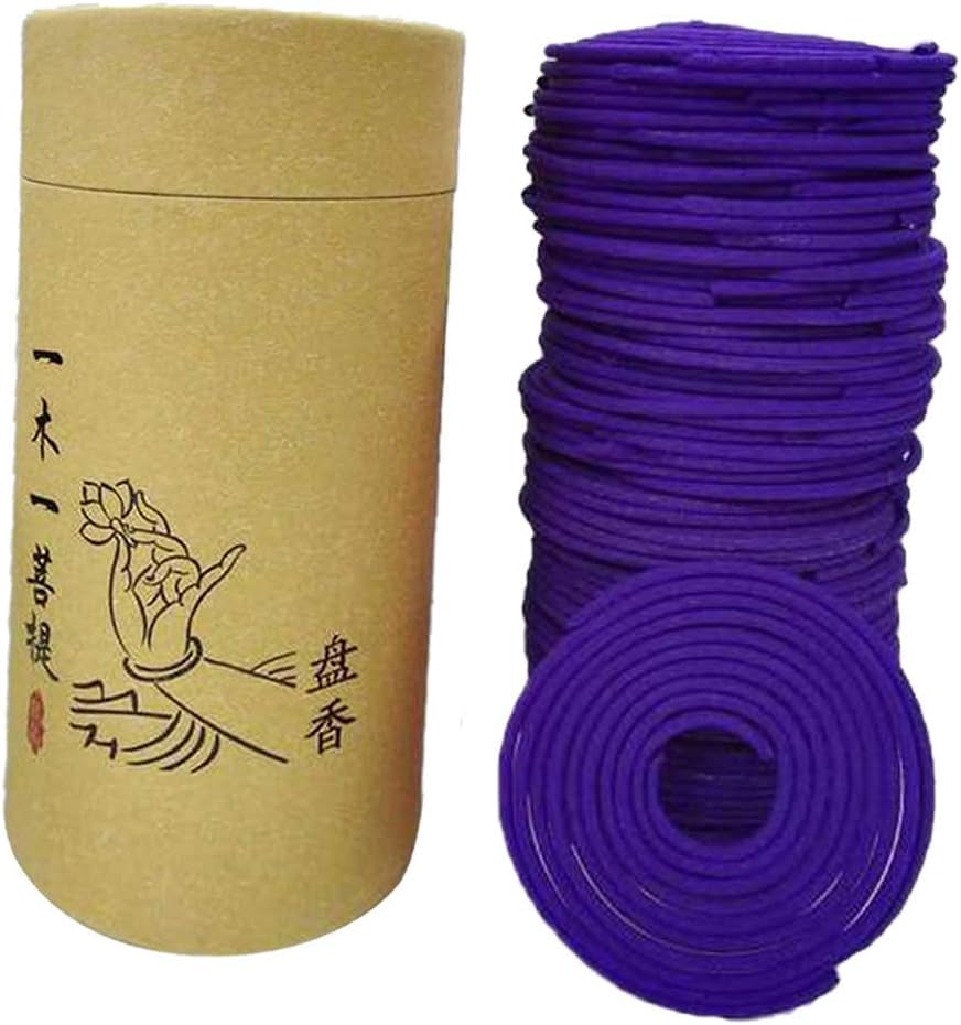 120pcs/box Natural Lavender Spiral Incense Coils, Buddhist Incense