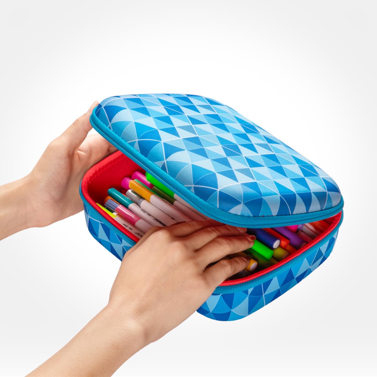 ZIPIT Jumbo Pencil Box for Boys | Pencil Case for School | Holds Up to 110 Pens | Large Capacity Pencil Pouch (Blue)