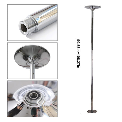 Vttui Portable Home Dance Fitness Pole - Adjustable Height Rotating & Static Mode Steel Pole for Core Training, Dance Studios, School Gymnastics & Cross-Border Fitness