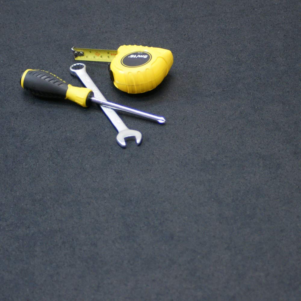 Rubber-Cal ReUz Rubber Flooring Rolls - 3mm x 48" x 30ft - Black