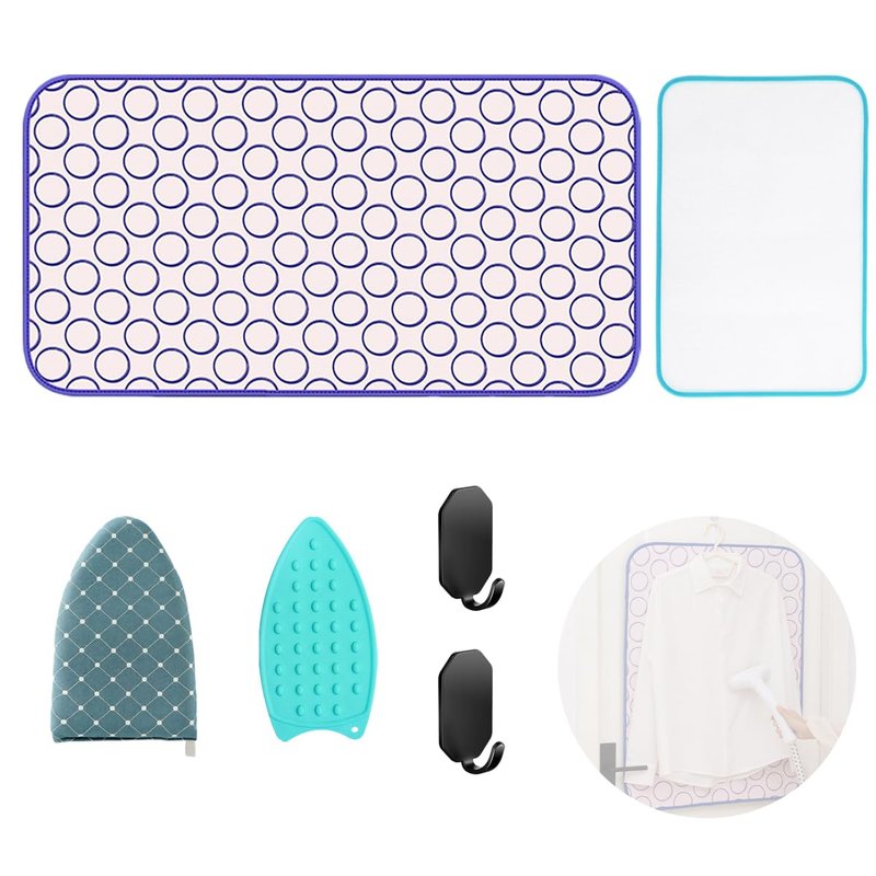 Portable Ironing Blanket Thick Ironing Mat Anti Slip for Table Top Foldable Over The Door Ironing Board Ideal for Home, Travel mall Spaces（Large 47.2"×23.6"）