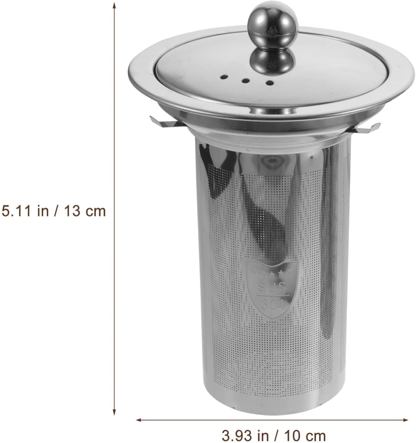 HEMOTON 2pcs Tea Strainer, Loose Tea Filter, Teapot Mesh Strainer, Tea Infuser, Tea Basket