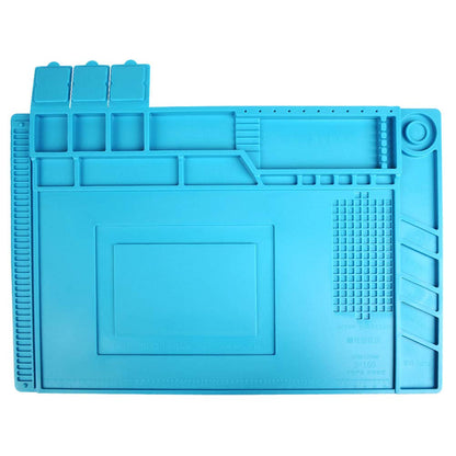 TIMESETL S-160 Silicone Repair Mat Electronics Repair Mat Magnetic Repair Mat Silicone Soldering Mat Insulation Silicone Welding Pad for BGA and Gun Soldering Iron, Workbench, Cell Phone Laptop Repair