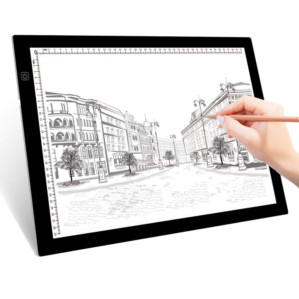 HUAYEYC A3 LED Light Pad - Dimmable Light Board Kit, Sketching, Tracing - USB Powered DIY Diamond Art Light Box, with 61 Pcs 5D Painting Tools Set for Full Drill & Partial Drill Art