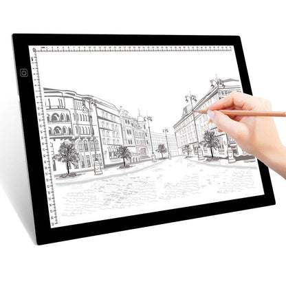 HUAYEYC A3 LED Light Pad - Dimmable Light Board Kit, Sketching, Tracing - USB Powered DIY Diamond Art Light Box, with 61 Pcs 5D Painting Tools Set for Full Drill & Partial Drill Art