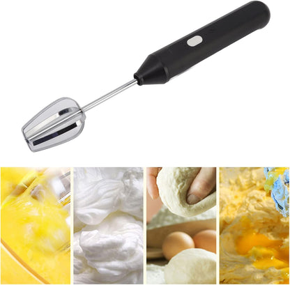 Electric Hand Blender, 3 in 1 Immersion Handheld Egg Beater, Milk Frother, Coffee Blender (Black)