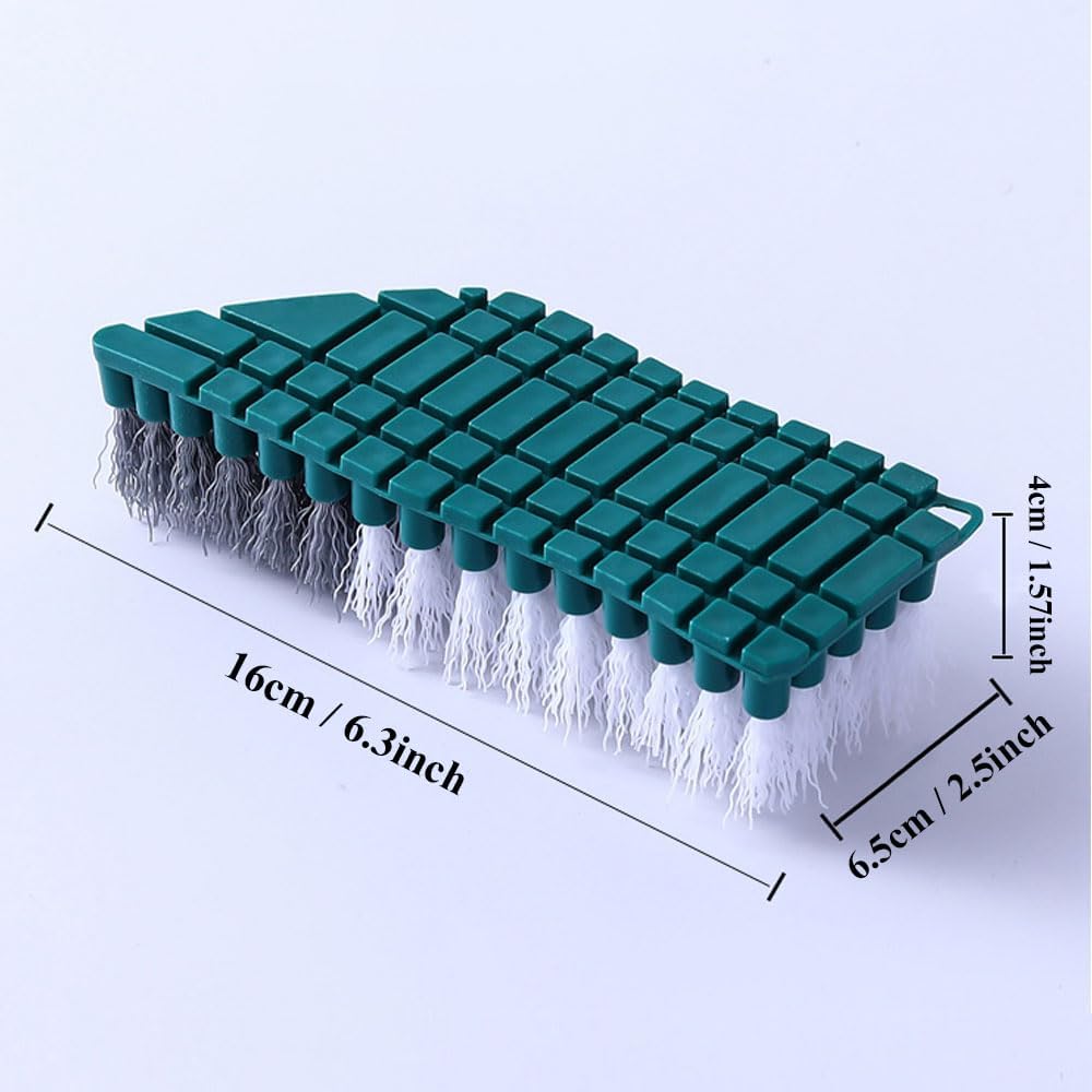 Bendable Scrub Brush Cleaning Brush, Deep Cleaning Toilet Brush with Non-Slip Grip & V-Shape Stiff Bristles for Shower,