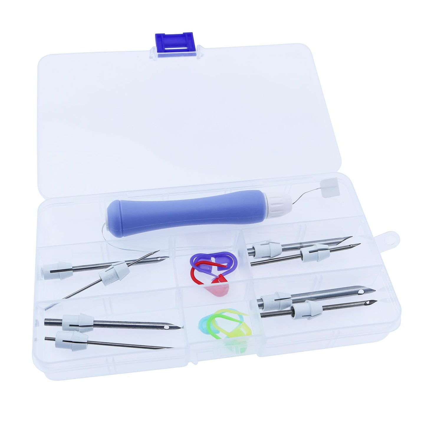 yyangz 1 Box Blue Punch Needle Pen Set Suitable for Beginners Embroidery Projects Craft Decorations Making Curtain Sewing Patterns