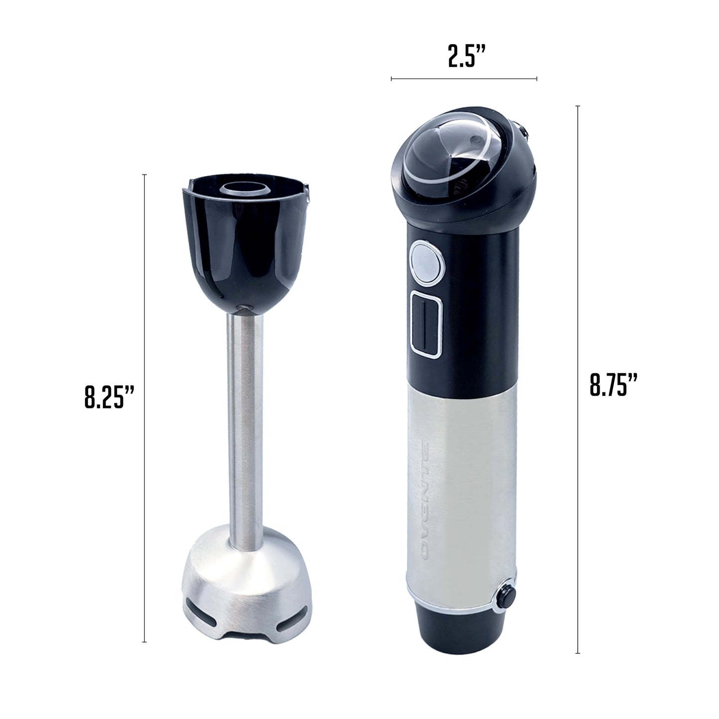 OVENTE Immersion Hand Blender, 300W Electric Handheld Portable Stick Mixer with 2 Mixing Speed and Stainless Steel Blades for Effortless Blending Smoothies, Shakes, Puree or Baby Food, Red HS560R