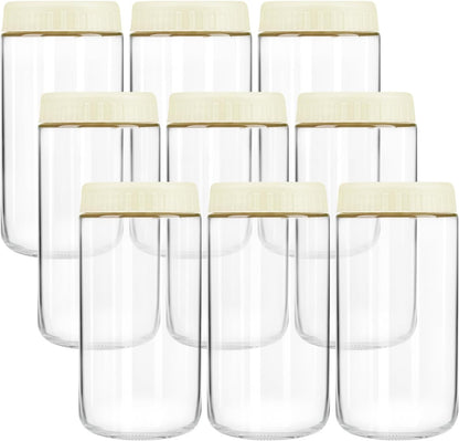 24oz 9 Pack Overnight Oats Containers with Lids, Wide Mouth Mason Jars with Lids, Glass Jars with Airtight lid for Chia