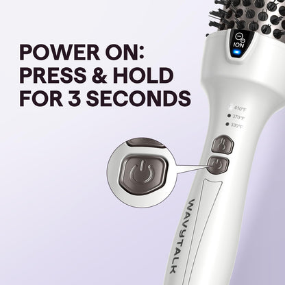 Wavytalk Updated Version Thermal Brush, 1.5 Inch Negative Ion Blowout Express Thermal Round Brush Creates Salon-Quality Blowouts, lonic Frizz Reduction Makes Hair Shinier & Smoother (Millennial Pink)
