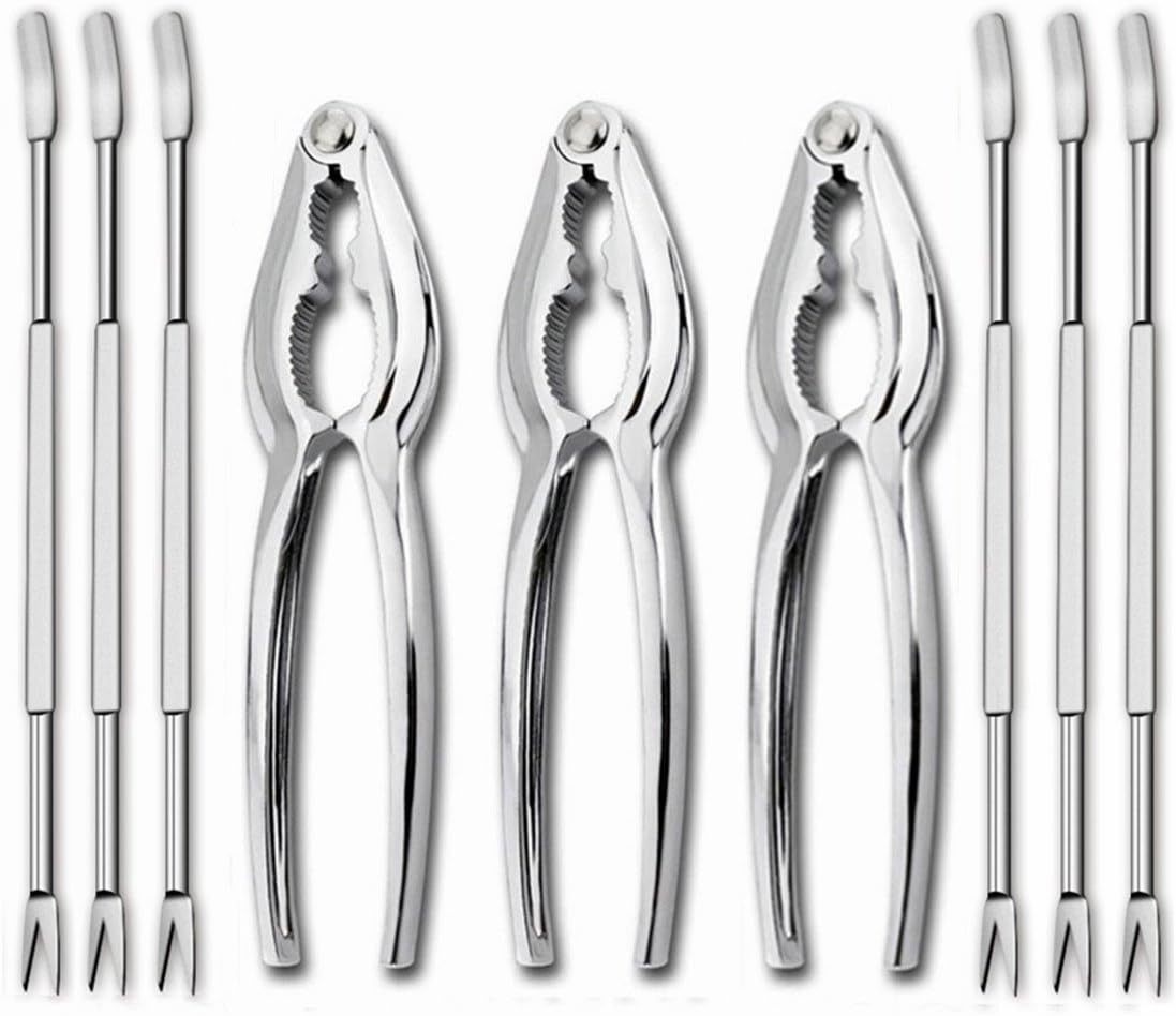 Seafood Crackers Tools, Crab Nut Lobster Crackers Opener, Kitchen Kits Pack of 9