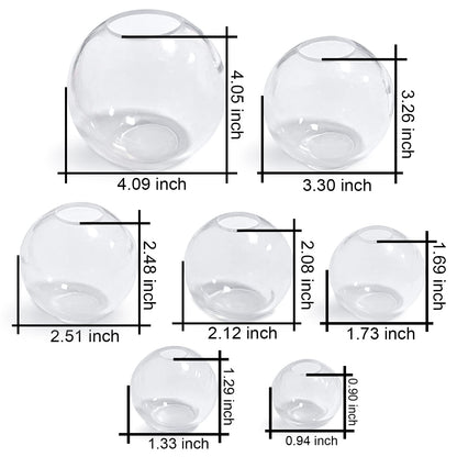 RESINWORLD Set of 4, 3", 2.5", 2", 1.7", 1.3", 0.9" Clear Silicone Sphere Molds, Large 3D Seamless Sphere Silicone Molds for Resin Casting, Round Ball Orbs Epoxy Resin Mold for Jewelry, Soap, Candle