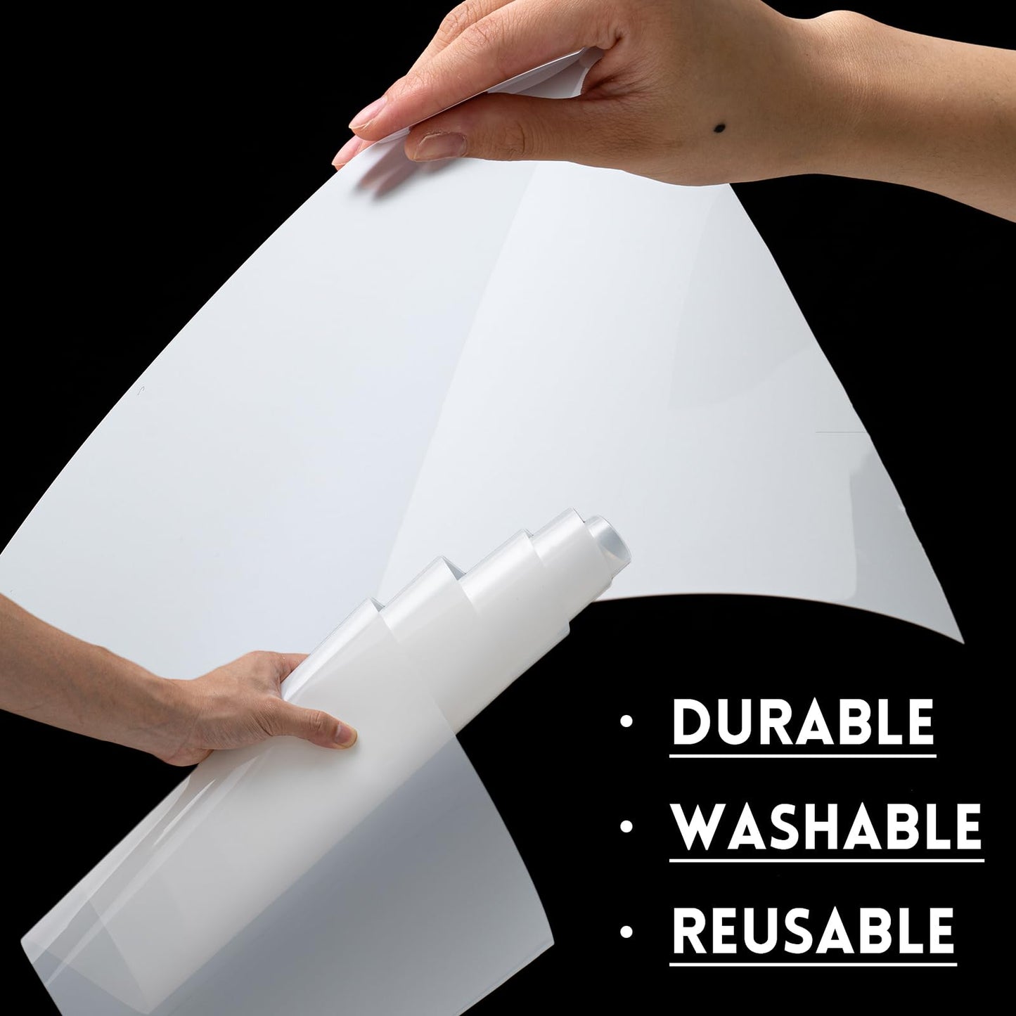 Frienda 12 Inches x 80 ft 6 Mil Rolls Blank Stencil Sheets Acetate Sheets Clear Template Material Reusable Acetate Rolls for Crafts Stencil Paper Vinyl for Cutting Machines(Translucent)