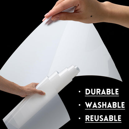 Frienda 12 Inches x 80 ft 6 Mil Rolls Blank Stencil Sheets Acetate Sheets Clear Template Material Reusable Acetate Rolls for Crafts Stencil Paper Vinyl for Cutting Machines(Translucent)