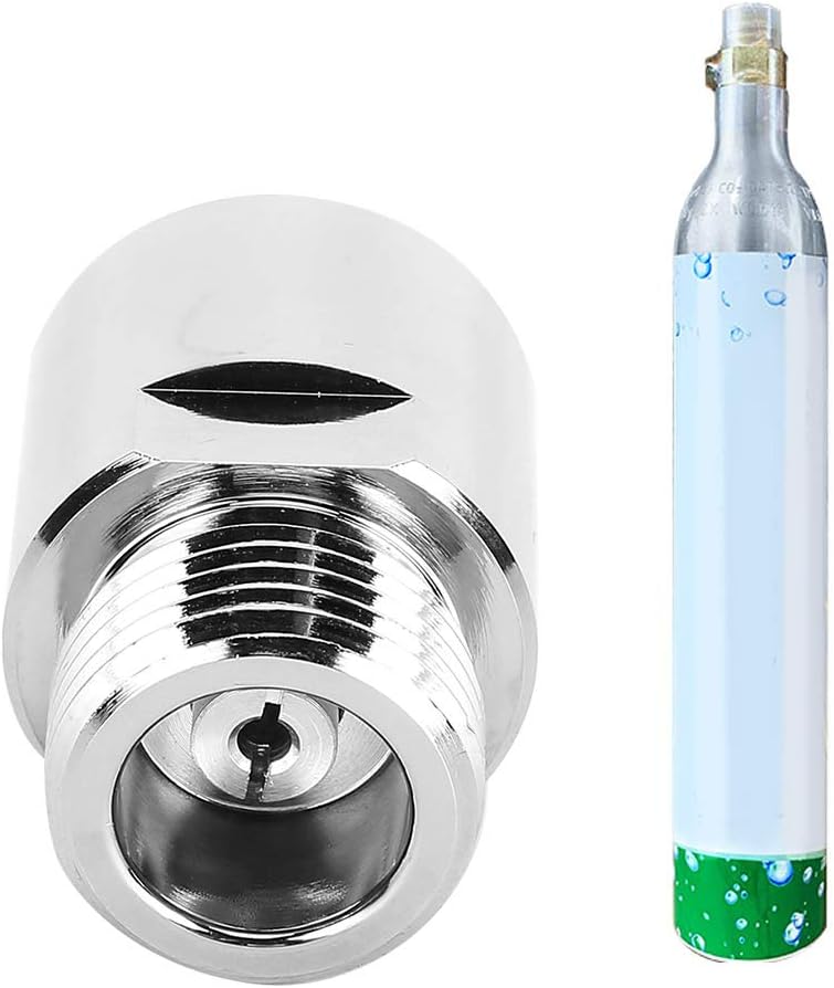 TOPINCN CO2 Cylinder Adapter, Female Thread TR21-4 to Male Thread CGA320 for Soda