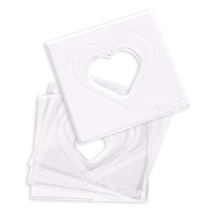 Nested Hearts 4"-1" - Acrylic Router Inlay Templates for Precise Wood Inlay Designs by Tarter Woodworking (MLIS) Multiple Layer Inlay System, Works with Router Inlay kit, Made in USA