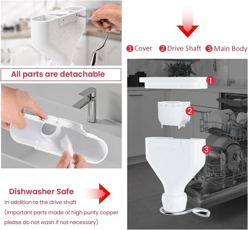 Kainasch 6-Piece Pasta Maker Attachment for KitchenAid Stand Mixer, Heavy Duty Homemade Pasta Press with Dual Feed Ports, Includes 6 Shaping Discs, Dishwasher Safe & Easy Clean Accessories