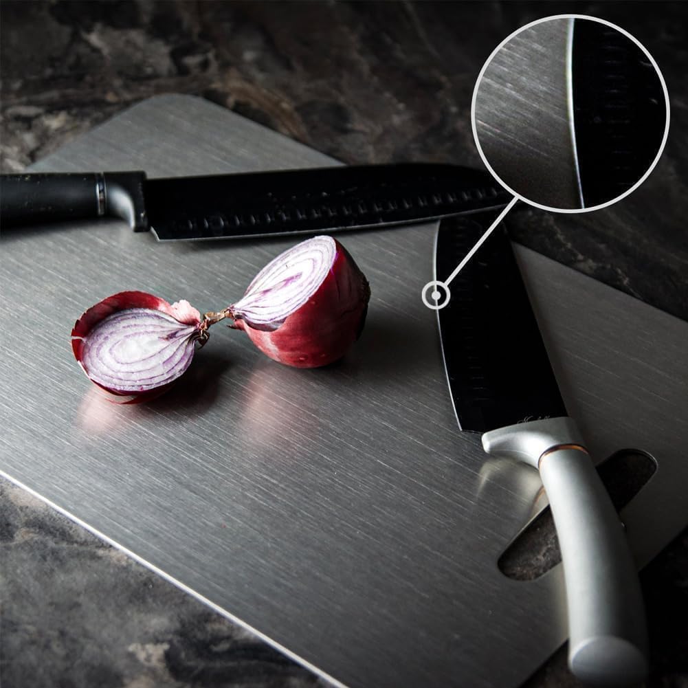 2025 100% 1 Pack (14"L 10"W) Titanium Cutting Board - New Upgrade Pure Titanium Cutting Boards For Kitchen