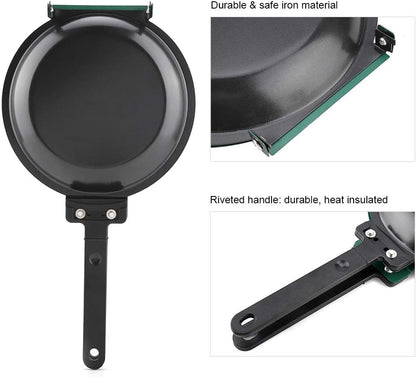GOTOTOP 7.5 Inch Pancake Maker, Double Side Non-stick Ceramic Coating Frying Pan for Household Kitchen Cookware