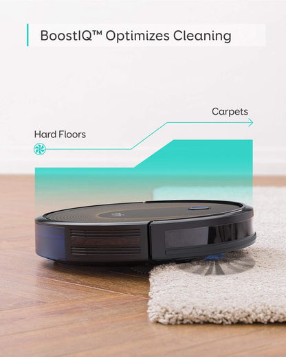 Eufy BoostIQ RoboVac 30C, Robot Vacuum Cleaner, Wi-Fi, Super-Thin, 1500Pa Strong Suction, Boundary Strips Included, Self-Charging Robotic Vacuum Cleaner (Renewed)