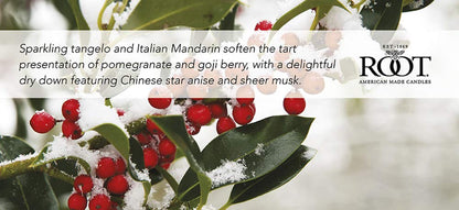 Root Candles Holiday Scented Candles Honeycomb Veriglass Premium Handcrafted Beeswax Blend Candle, Small, Hollyberry