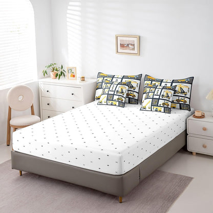 Set 7 Set Set Feelyou Kids Construction Comforter Full Size Pcs Boys Construction Site Cars Comforter Bed in a Bag