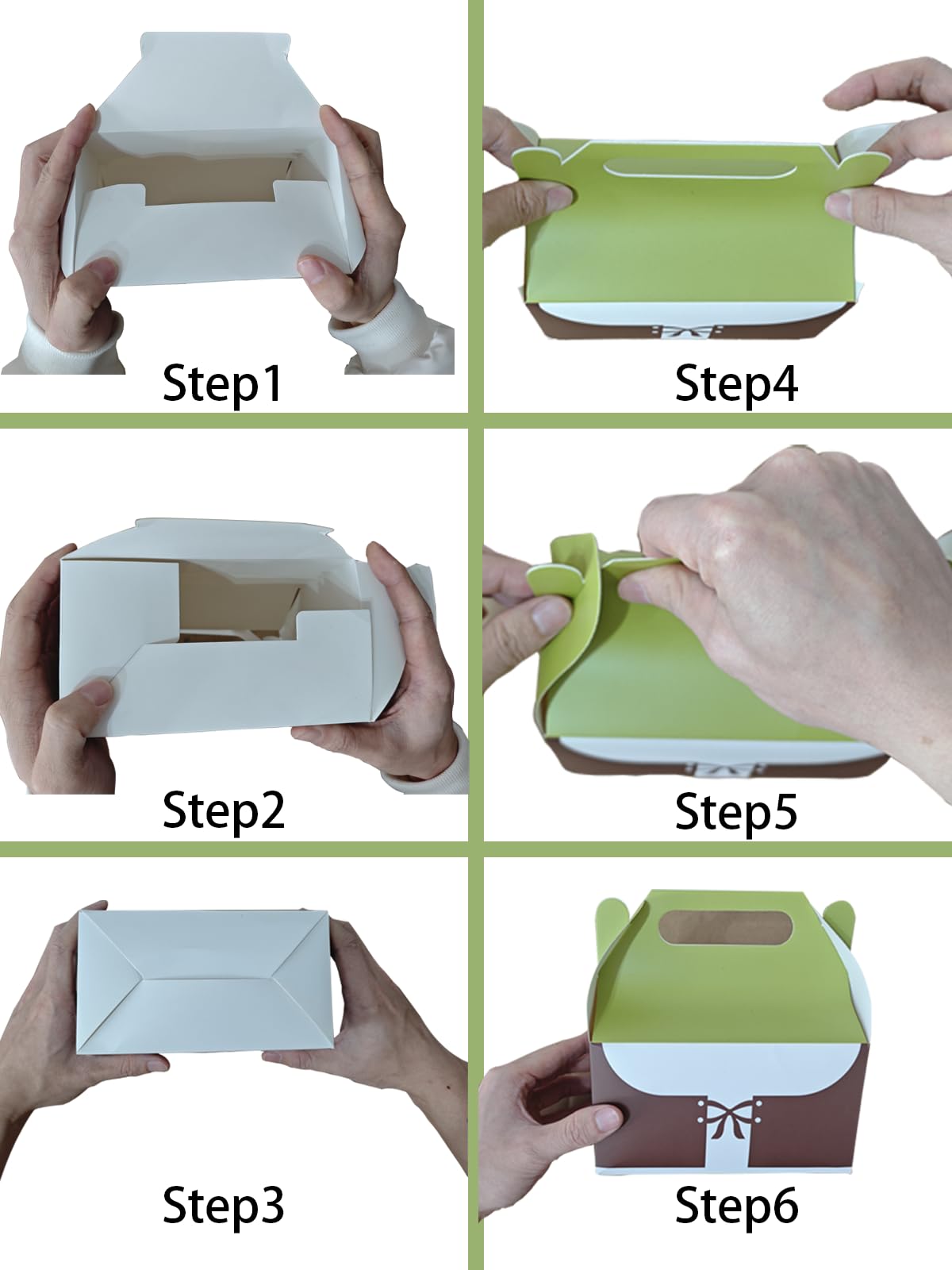 Wynato 16 Pack Green Ogre Party Favor Treat Boxes Goodie Gable Paper Gift Boxes with Handles Green Ogre Ears Costume Hairpin (16)