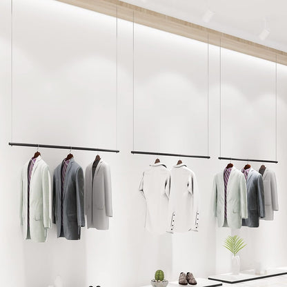 JHNKOJ Clothes Rack, Height Adjustable Display Rack, Clothing Store, Ceiling Clothes Rack, Wedding Dress, Hanging Shelf, Wall Hanger, Commercial Room Organizer, Shelf,A-80Cm