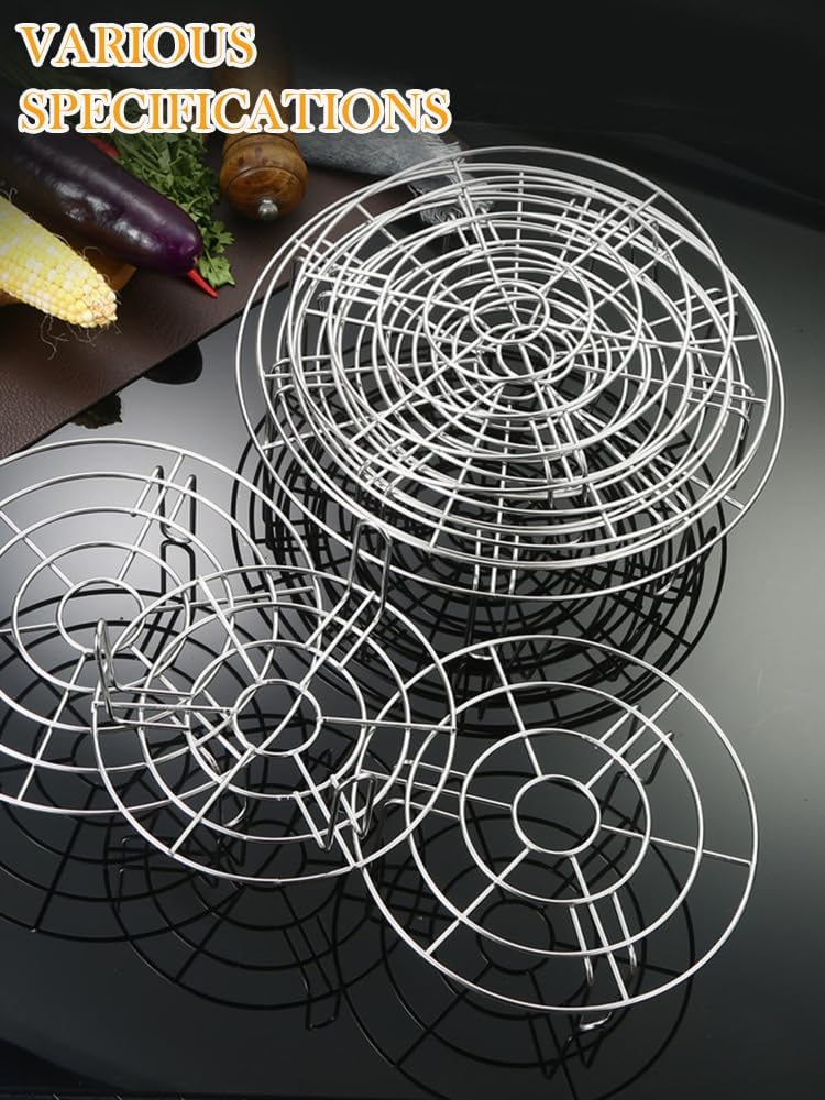 5.5 Inch Cooking Rack, Round Stainless Steel Baking and Cooling Steaming Rack for Air Fryer, Instant Pot