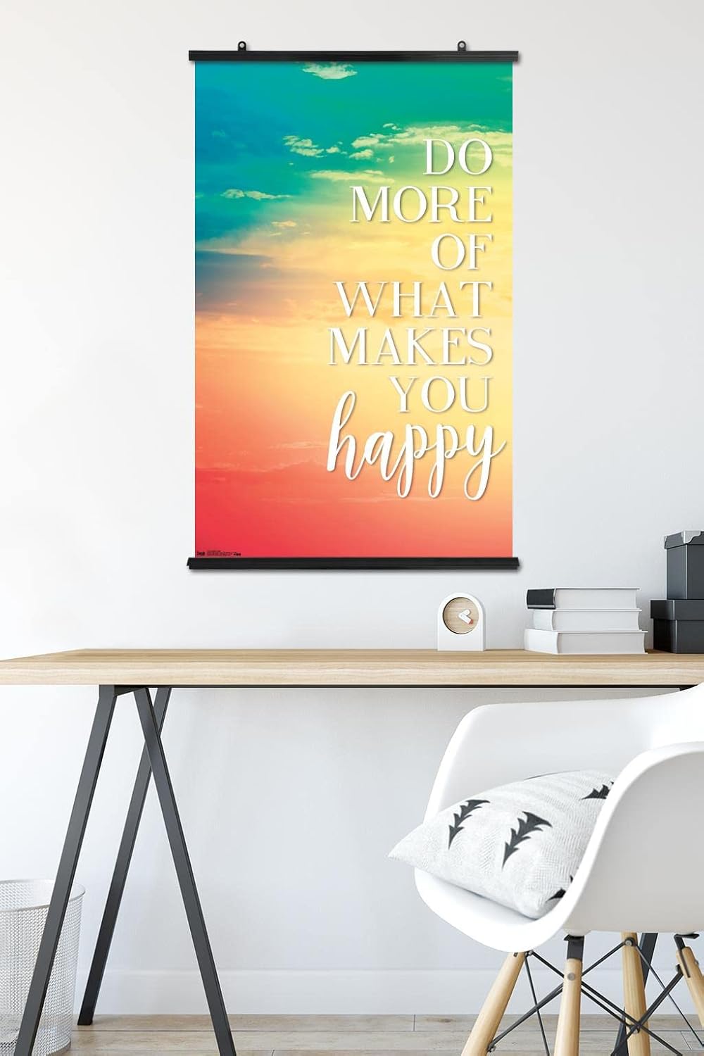 Trends International Do More Of What Makes You Happy Wall Poster, 22.375" x 34", Premium Poster & Clip Bundle