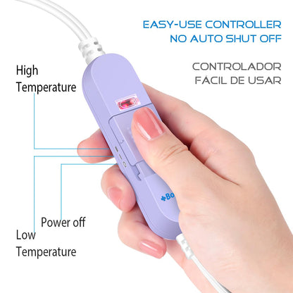 Boncare Stay On NO Auto-Off Hot Heating Pad for Cramps and Back Pain Relief Boncare Fomentera Electrica Lumbar Moist & Dry Heat Washable Cover (Sky Blue) (12"x15", 1.00, Count)