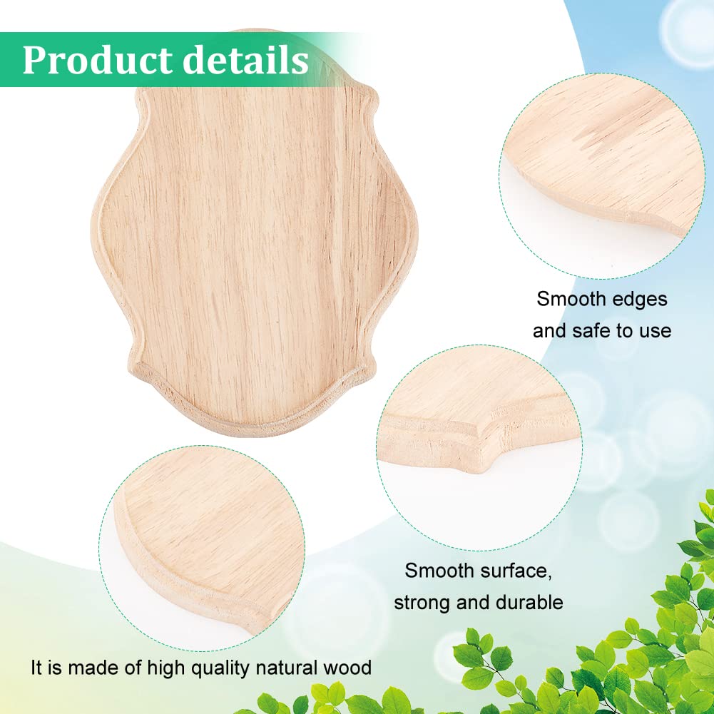 FINGERINSPIRE Unfinished Wood Plaque 5.9x4.8x0.7inch Oval Wooden Blank Signboards Natural Wood Crafts for Painting Carving Burning Wood Boards for DIY Craft Projects Home Decoration