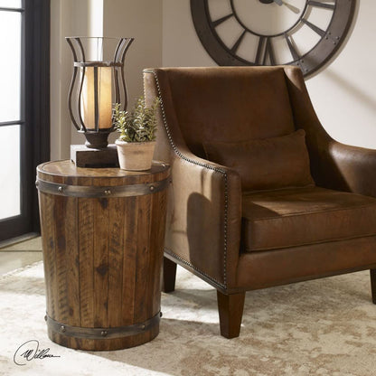 Uttermost Ceylon - 24 inch Wine Barrel Accent Table