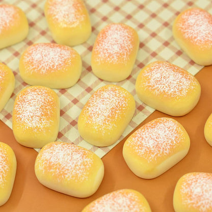 wybcfp 50 Pcs Artificial Mini Bread DIY Accessories Resin Miniature Bread Cake Decor Simulation Bread Craft Charm for DIY Craft Accessories Mini Kitchen Decoration