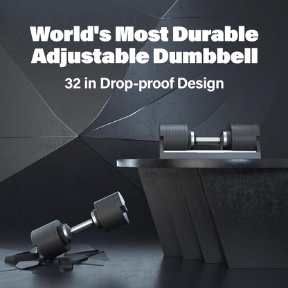 SNODE AD80 Drop Resistance 80 lbs Adjustable Dumbbell Set- Exhaustion Training Weights Adjustable Dumbbells- Cast Iron Plates, Iron Cradle, Anti-Slip Metal Handle, Compact Design, Fast Adjust