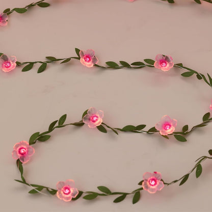 13ft 40 8 1 Pack Cherry Blossom Vine Lights LED Flower String Lights USB Plugin & Battery Operated Fairy Lights