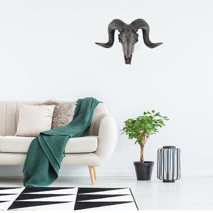 Wall Hanging Decoration 3D Shofar Skeleton Ornament Sheep Resin Bone Art Crafts Resin Crafts Halloween Decor Gifts