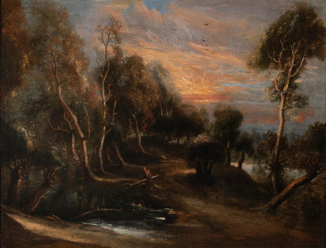 A wooded landscape at sunset Poster Print by Peter Paul Rubens (18 x 24)