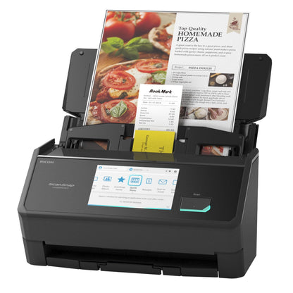 ScanSnap iX2500 Wireless or USB High-Speed Cloud Enabled Document, Photo & Receipt Scanner with Large 5" Touchscreen and 100 Page Auto Document Feeder for Mac or PC, Black