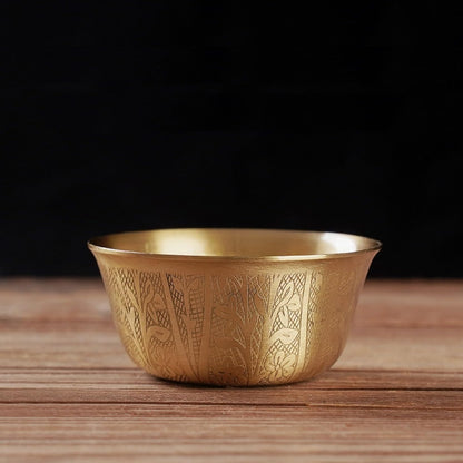 3 inch Copper Offering Bowl, Tibetan Holy Water Bowl for Yoga Meditation and Ritual Use