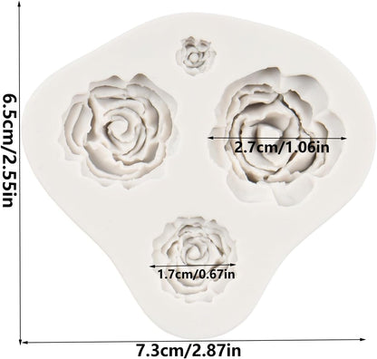 Rose Mold, Rose Flower Silicone Fondant Cake Molds for Cupcake Topper, Cake Decoration, Chocolate Candy