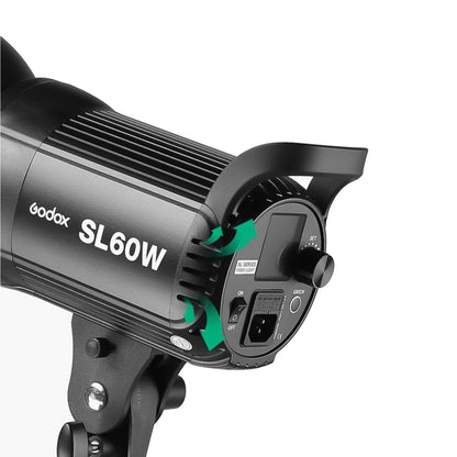 2pcs SL60W LED Video Light Kit with Softbox,60W Bowens Mount Studio Continuous Light Kit with Stand,Remote Control,Reflector,Brightness Adjustment for Video Recording,Wedding,Live Streaming
