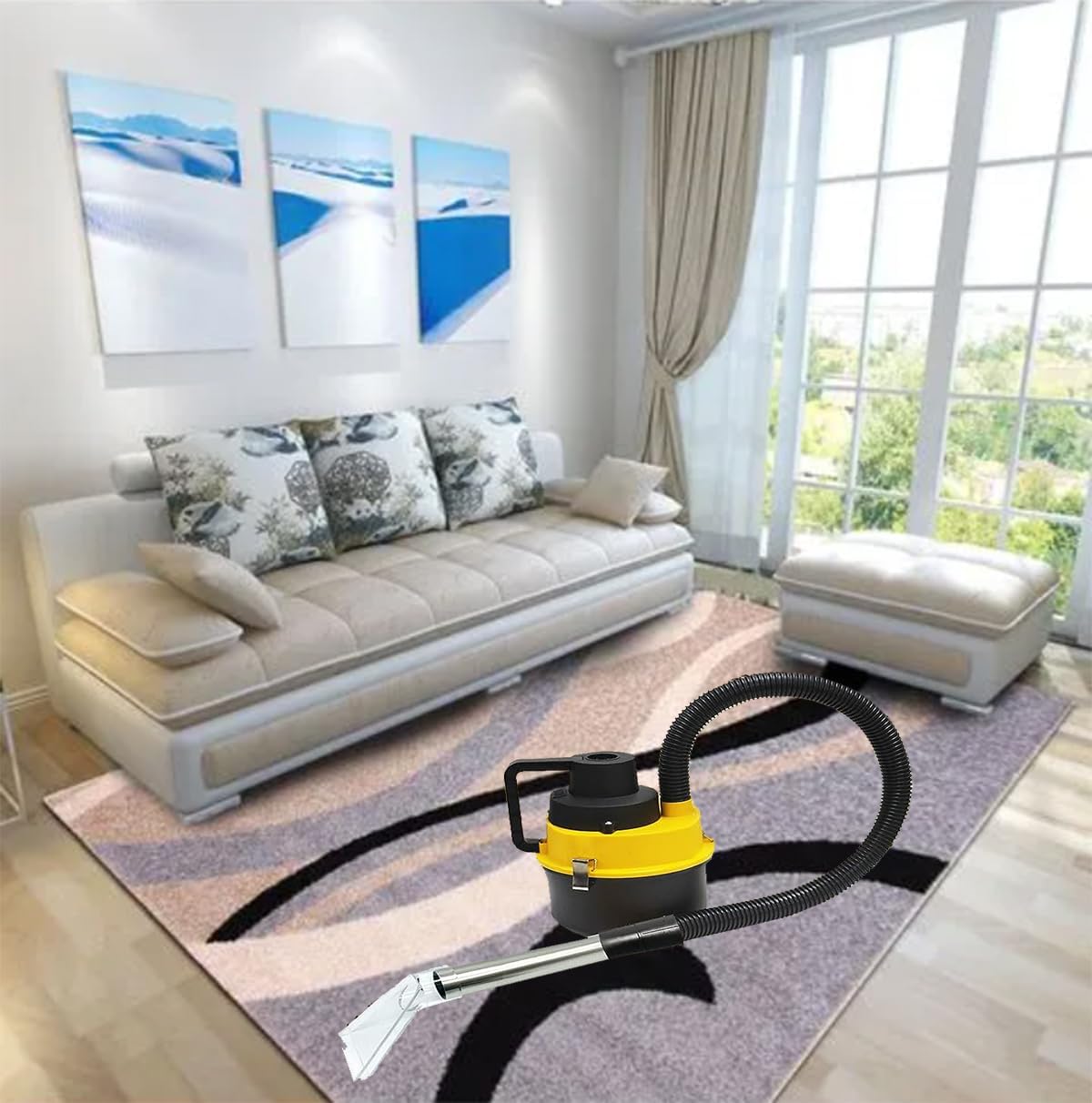 Universal Shop Vac Extractor Attachment: Hand Wand with Clear Head and 1-7/8", 1-1/4" Adapters for Upholstery & Auto