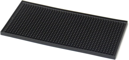 Yisharry li 6" x 12" Kitchen Square Rubber Bar Mat - PVC Black KTV Service Spill Drying Dish Mats