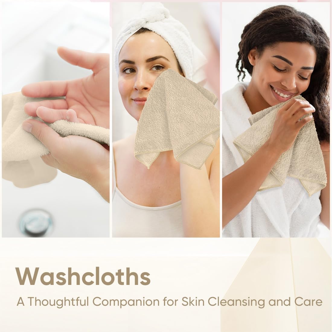 24 Pack, 12x12 Inch, HOMEXCEL Microfiber Washcloths Highly Absorbent and Soft Face Towel, Multi-Purpose Wash Cloths