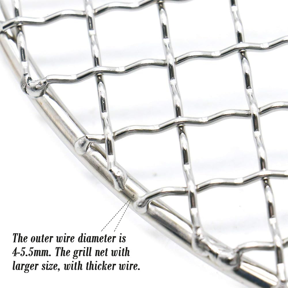 Round Barbecue Wire Rack with 2" Height Legs Dia 9.5" - Multi-Purpose Grill Cooling Rack for Airfryer